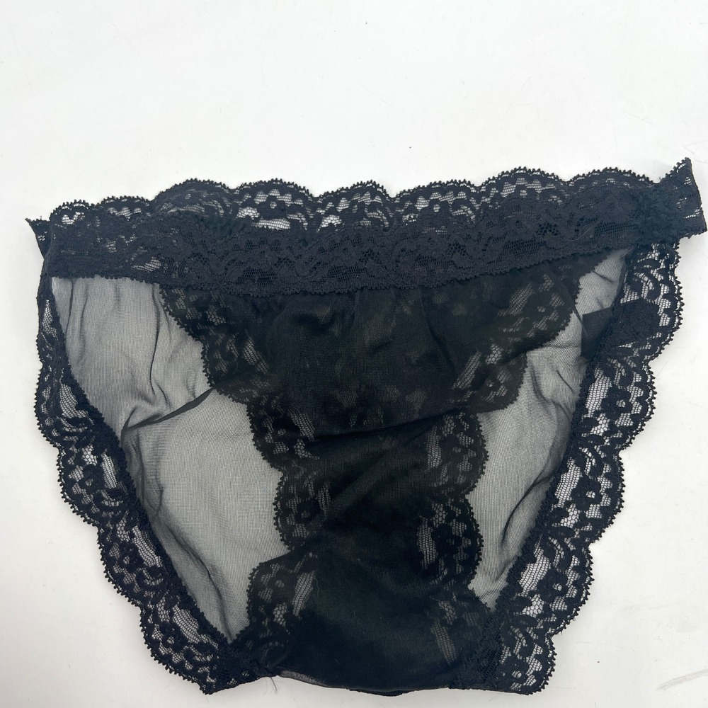 Vintage Glydon's Black Lace Sheer High Leg Panties Made‎ in USA Size S - Picture 3 of 7